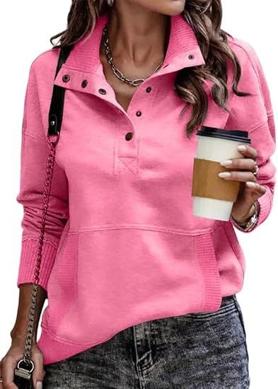 Pink Pullover Sweatshirt image 1